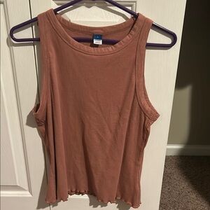 Old Navy Pink Ribbed Sleeveless Tank Top
